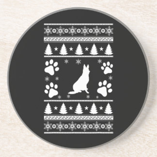 German Shepherd Christmas Getränkeuntersetzer