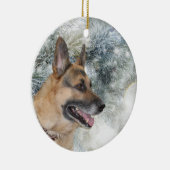 German Shepherd Christmas Keramik Ornament (Rechts)