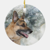 German Shepherd Christmas Keramik Ornament (Hinten)