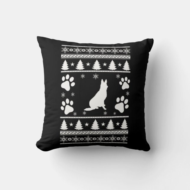 German Shepherd Christmas Kissen (Vorderseite)