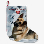 German Shepherd Christmas Kleiner Weihnachtsstrumpf (Vorderseite)