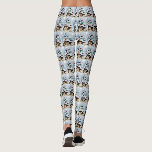 German Shepherd Christmas Leggings (Rückseite)