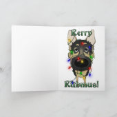 German Shepherd Christmas Lights Feiertagskarte (Innenseite)