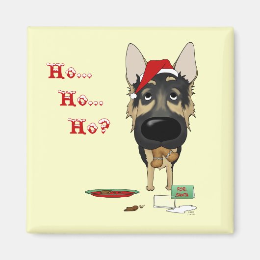 German Shepherd Christmas Magnet (Vorne)