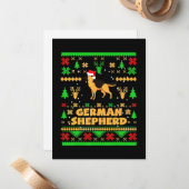 German Shepherd Christmas Mitteilungskarte (Vorderseite/Rückseite Beispiel)