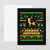 German Shepherd Christmas Mitteilungskarte (Vorne/Hinten)