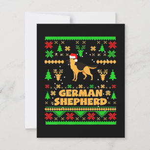 German Shepherd Christmas Mitteilungskarte