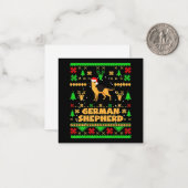 German Shepherd Christmas Mitteilungskarte (Vorderseite/Rückseite Beispiel)