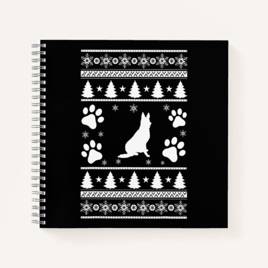 German Shepherd Christmas Notizblock (Vorderseite)