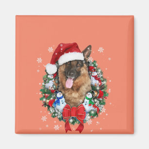German Shepherd Christmas Ornament Decoration Gift Magnet