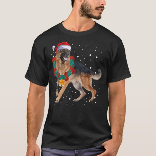 German Shepherd Christmas Pj Kostüm Party Dog Rei T-Shirt (Vorderseite)