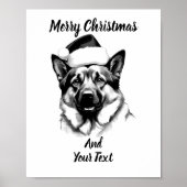 German Shepherd Christmas Poster Instant Download (Vorne)