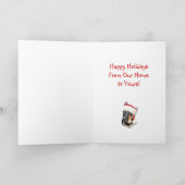 German Shepherd Christmas Santa Pup Feiertagskarte (Innenseite)