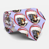 German Shepherd Christmas Santa Pup Krawatte (Gerollt)