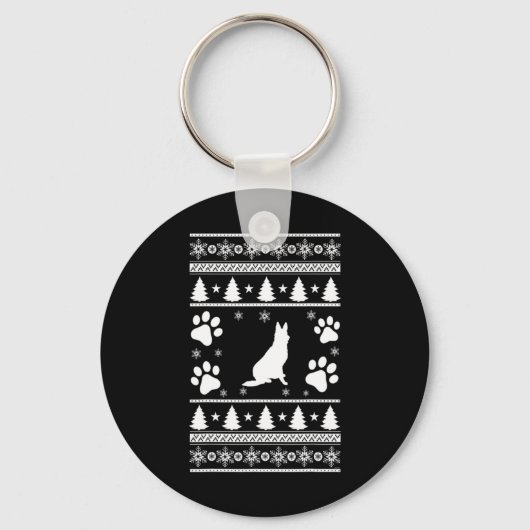 German Shepherd Christmas Schlüsselanhänger (Vorderseite)