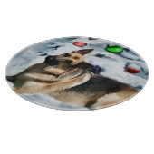 German Shepherd Christmas Schneidebrett (Ecke)