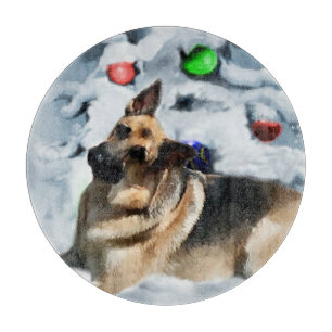 German Shepherd Christmas Schneidebrett