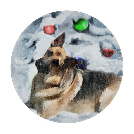 German Shepherd Christmas Schneidebrett (Vorderseite)