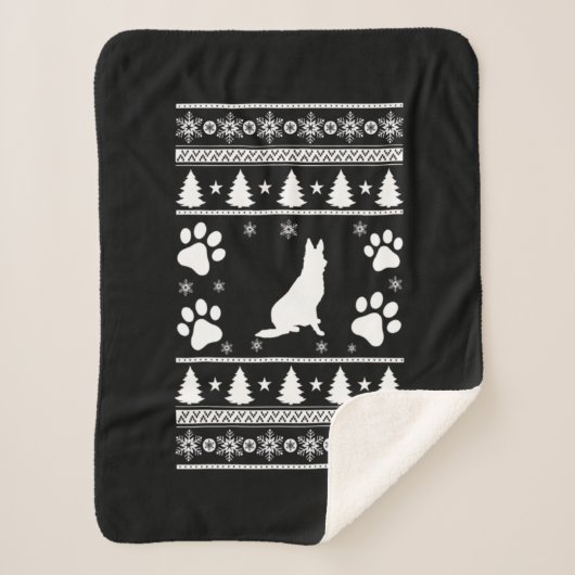 German Shepherd Christmas Sherpadecke (Vorderseite)