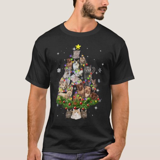 German Shepherd Christmas Tree Dog Weihnachten T-Shirt (Vorderseite)