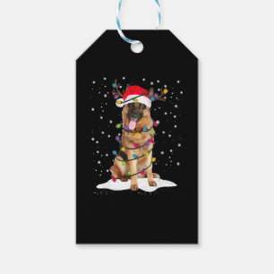 German Shepherd Christmas Tree Light Pajama Dog Geschenkanhänger