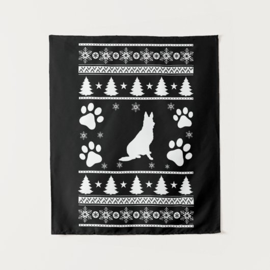 German Shepherd Christmas Wandteppich (Vorderseite)