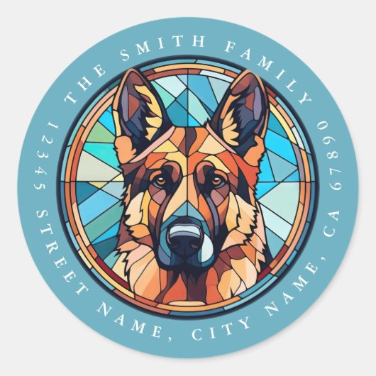 German Shepherd Classic Round Stickers (Vorderseite)