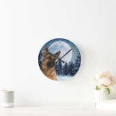 German Shepherd Clock Runde Wanduhr (Zuhause)