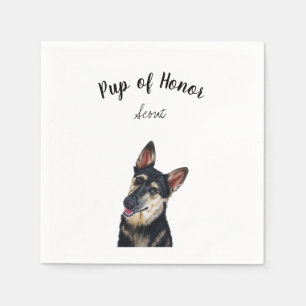 German Shepherd Cocktail Napkins Serviette