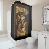 German Shepherd Coffee Company Canvas Duschvorhang (Beispiel)
