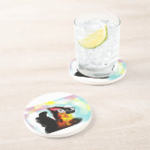 German Shepherd  colorful Getränkeuntersetzer (Seite)