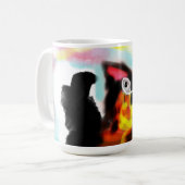 German Shepherd  colorful Kaffeetasse (Vorderseite Links)