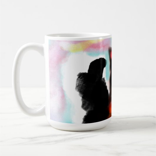 German Shepherd  colorful Kaffeetasse (Links)