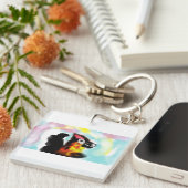 German Shepherd  colorful Schlüsselanhänger (Vorderseite rechts)