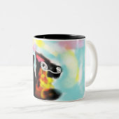 German Shepherd  colorful Zweifarbige Tasse (VorderseiteRechts)