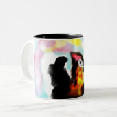 German Shepherd  colorful Zweifarbige Tasse (Vorderseite Links)
