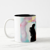 German Shepherd  colorful Zweifarbige Tasse (Links)