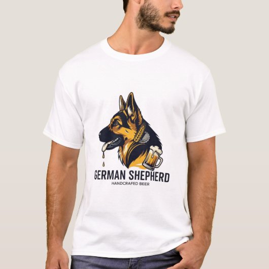German Shepherd & Craft Beer Logo T-Shirt (Vorderseite)