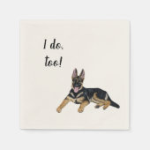 German Shepherd Custom Cocktail Napkin Serviette (Vorderseite)