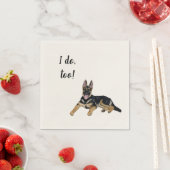 German Shepherd Custom Cocktail Napkin Serviette (Beispiel)
