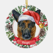 German Shepherd Custom Dog Weihnachtsschmuck (Vorne)