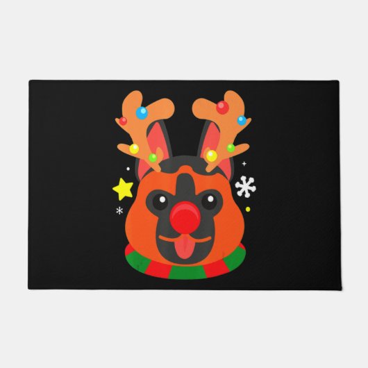 German Shepherd Cute Christmas Fußmatte (Vorderseite)