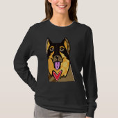 German Shepherd Cute Dog T-Shirt (Vorderseite)