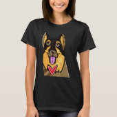 German Shepherd Cute Dog T-Shirt (Vorderseite)