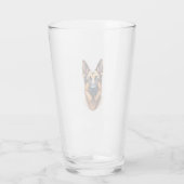 German Shepherd Cute Puppy Dog (4) Glas (Rückseite)