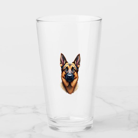 German Shepherd Cute Puppy Dog (4) Glas (Vorderseite)