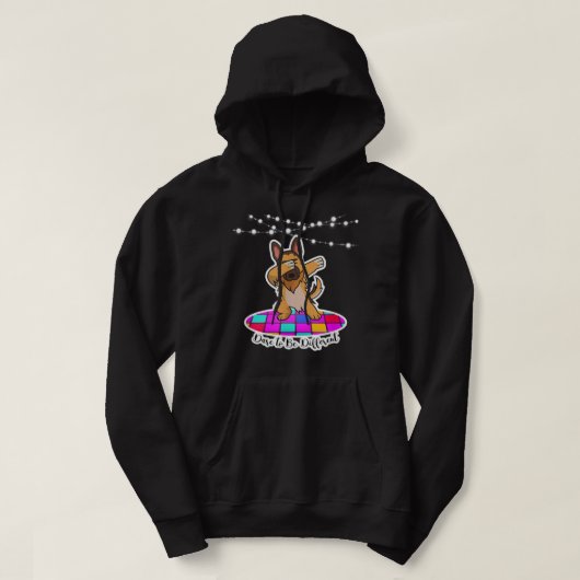 German Shepherd Dabbing Dare to be Different pet d Hoodie (Design vorne)