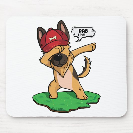 German Shepherd Dabbing Mousepad (Vorne)