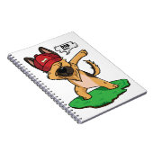German Shepherd Dabbing Notizblock (Rechte Seite)