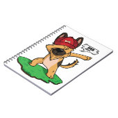 German Shepherd Dabbing Notizblock (Linke Seite)